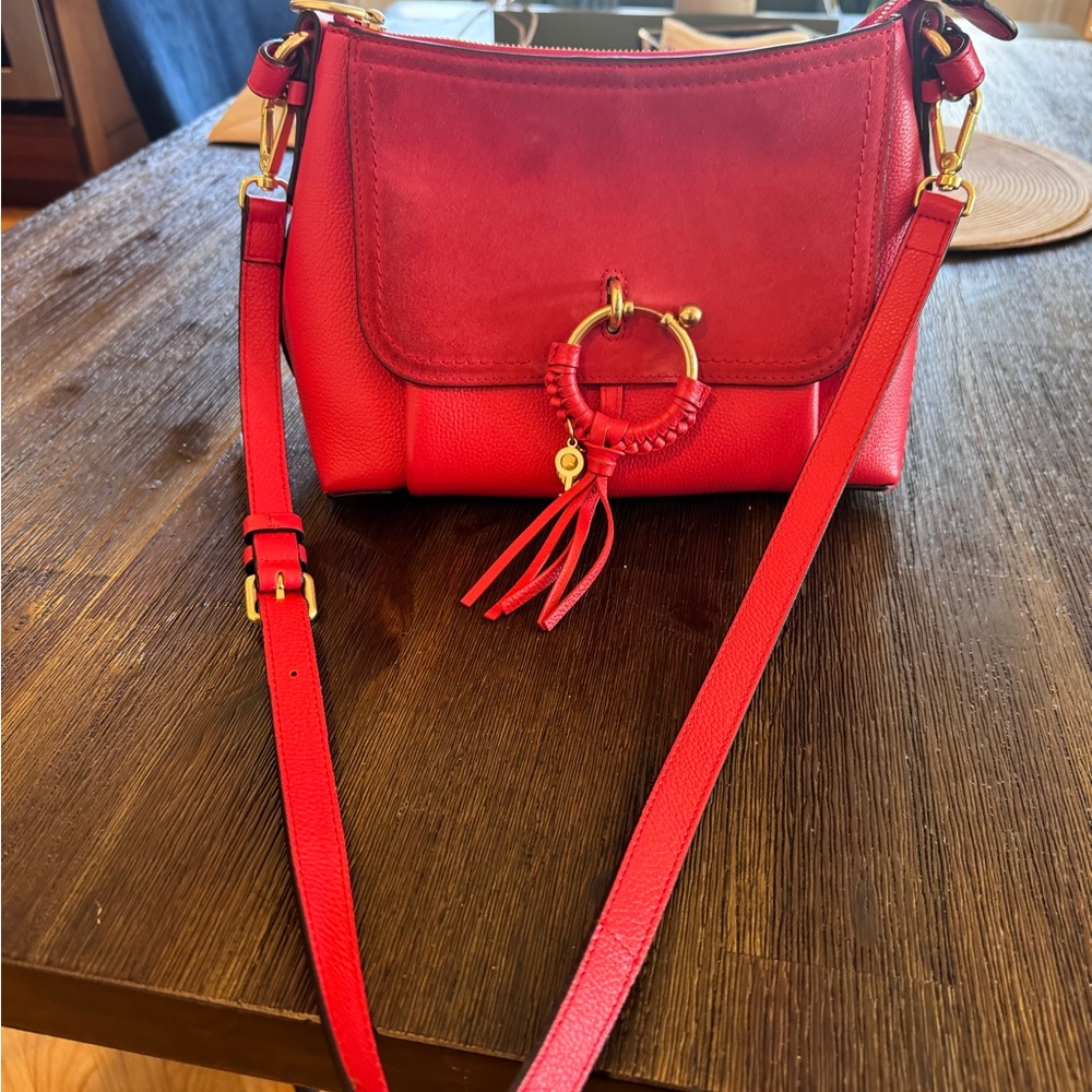 Shiny Red See by Chloe Joan Shoulder bag